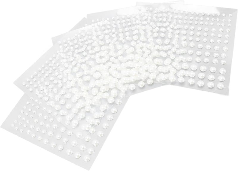 Zerodis Self Adhesive Pearl Sticker Plastic Flat Back Facial Makeup Pearl Sticker with 825 Pieces for Crafting and Decorating - Image 5