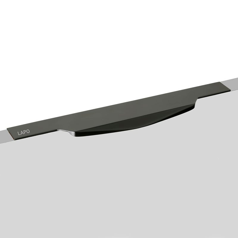 LAPO LAPO 3 Pack Premium 10 Inch Aluminum Kitchen Profile Handle Drawer Handle for Kitchen Wardrobe Pull Handle Cabinet Profile Handle for Home Hotel Office Black Finish Pack of 3 P003  - Image 1