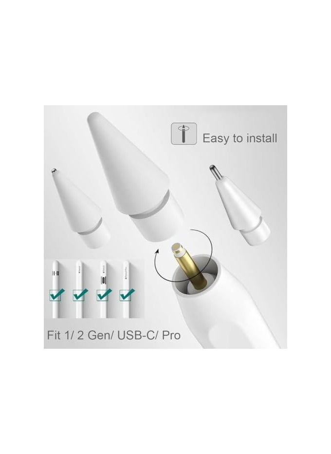 erorex Upgraded Replacement Tips for Pencil, Metal Tips Set Precise Control for Pencil USB C/ 2nd/ 1st Gen  Pen Nib(4 Pack)  - Image 2