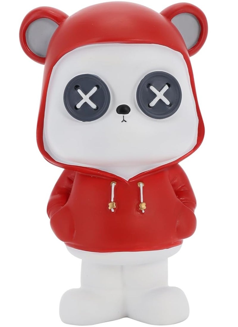 WISHWIND Red Cool Panda with Hoodie Piggy Bank (Small) – Fun and Stylish Panda-Shaped Money Box for Kids, Teens, and Collectors, Perfect for Saving and Decorative Display - pzsku/Z2AA9ED7A1C23B1FEC010Z/45/1741014974/15be7797-b9be-4793-9331-b3afa7d2176e