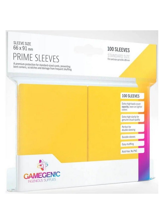 Gamegenic Prime Sleeves: Yellow  - Image 1