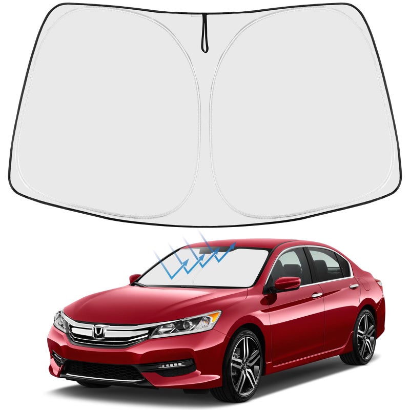 Proadsy 2026 Upgrade Front Windshield Sun Shade Foldable Sunshade Protector Custom Fit 20142017 Accord Sedan LX Sport EX EXL Touring Accessories - Image 2