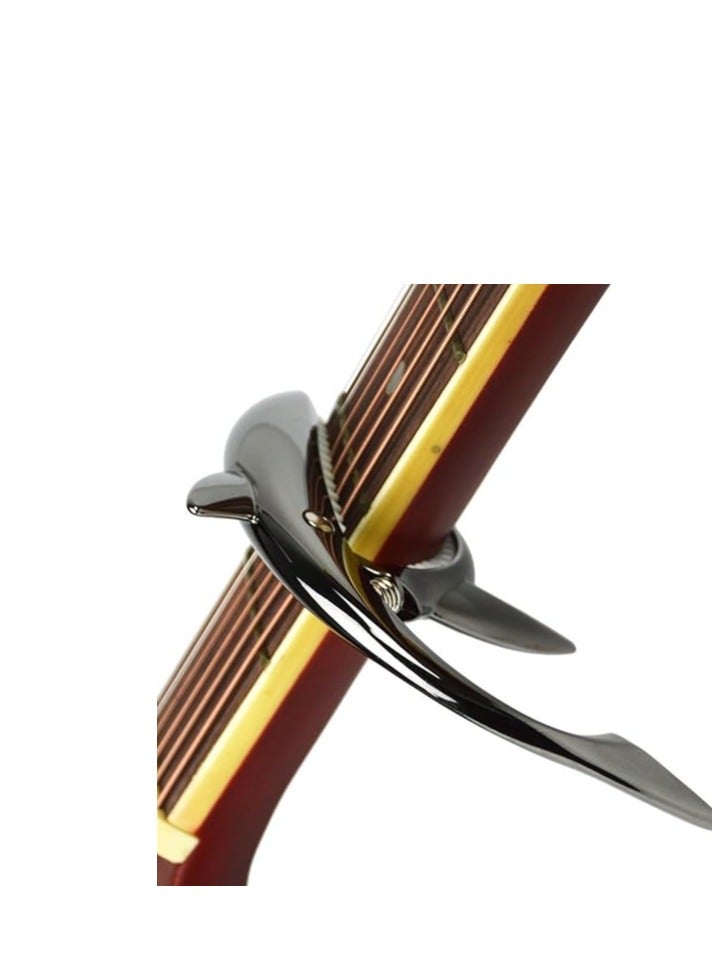 Guitar Capo for Acoustic and Electric Guitar Shark Capo Zinc Alloy for 6 String Guitar with Good Hand Feeling No Fret Buzz and Durable - Image 3