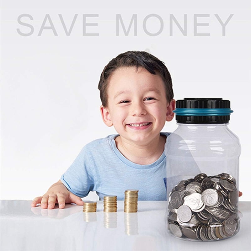 AUDBUA Digital Coin Bank,1.5L LCD Display Automatic Electronic Coin Counter Coins Counting Jar Piggy Bank Money Saving Box(USD) - Image 5