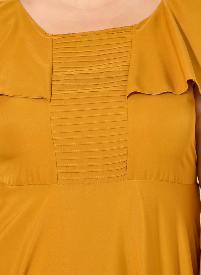 Styli Ruffled Shoulder Midi Dress - Image 4