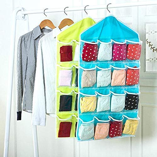 Lexazo Multifunction Clear 16 Pockets Socks Shoe Toy Underwear Slippers Jewelry Sorting Storage Bag Door Wall Hanging Closet Organizer - Image 5