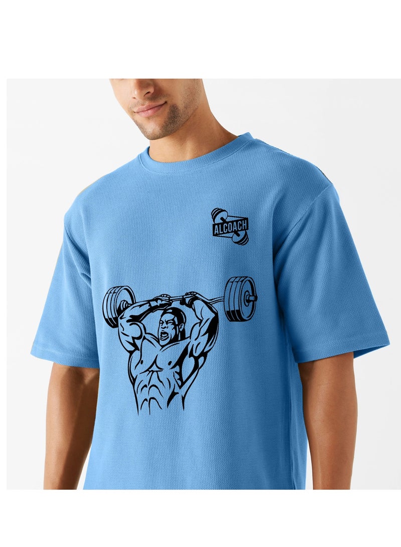 ALCOACH Bodybuilding - Men's Sports T-Shirt Made of Pure Cotton, Designed for Comfort and Style, Perfect for All Bodybuilding and Sports Activities - Image 2