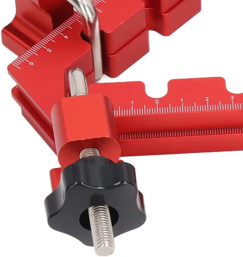 مربعات تثبيت الألومنيوم بزاوية 45 درجة قطعتان أداة تثبيت أعمال النجارة - Image 3