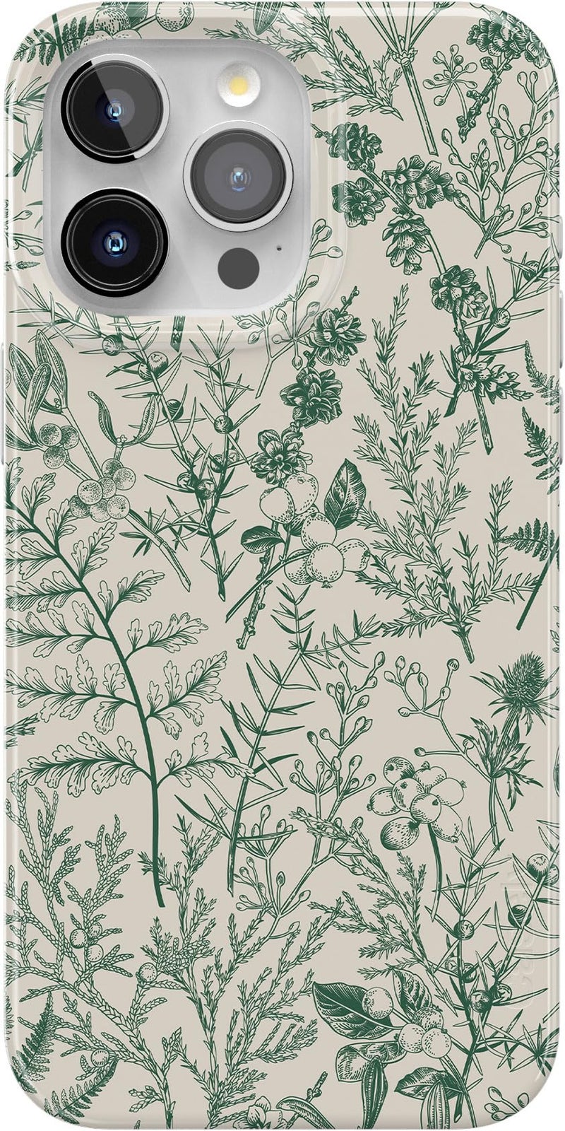 Casely iPhone 15 Pro Case Sage Garden Green Floral Compatible with MagSafe Classic Ultra Slim Design - Image 2