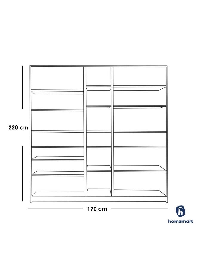 Homzmart Lamintec Wood Wardrobe  220×170×50 cm - White - Image 2