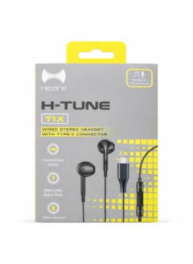 هيزاير سماعات أذن سلكية Hezire H-Tune T1X بمنفذ USB-C ستيريو - Image 2