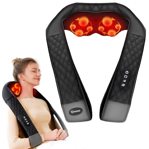 KNQZE Shiatsu Neck and Back Massager with Heat Neck and Shoulder Massager 4D Deep Tissue Kneading Massage for Leg Full Body Muscle Pain Relief Ergonomic Design Ideal Gifts for Women Men Not Cordless - Image 2