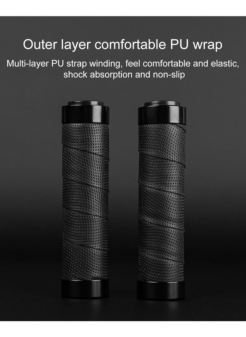 Generic 1 Pair Ergonomic Bike Handlebar Grips Non-Slip Rubber MTB Grips with Double Lock  - Image 1