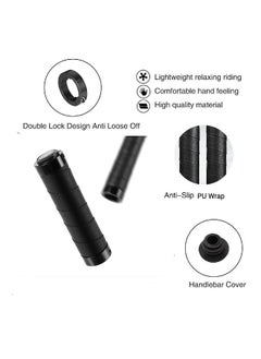 Generic 1 Pair Ergonomic Bike Handlebar Grips Non-Slip Rubber MTB Grips with Double Lock  - Image 2