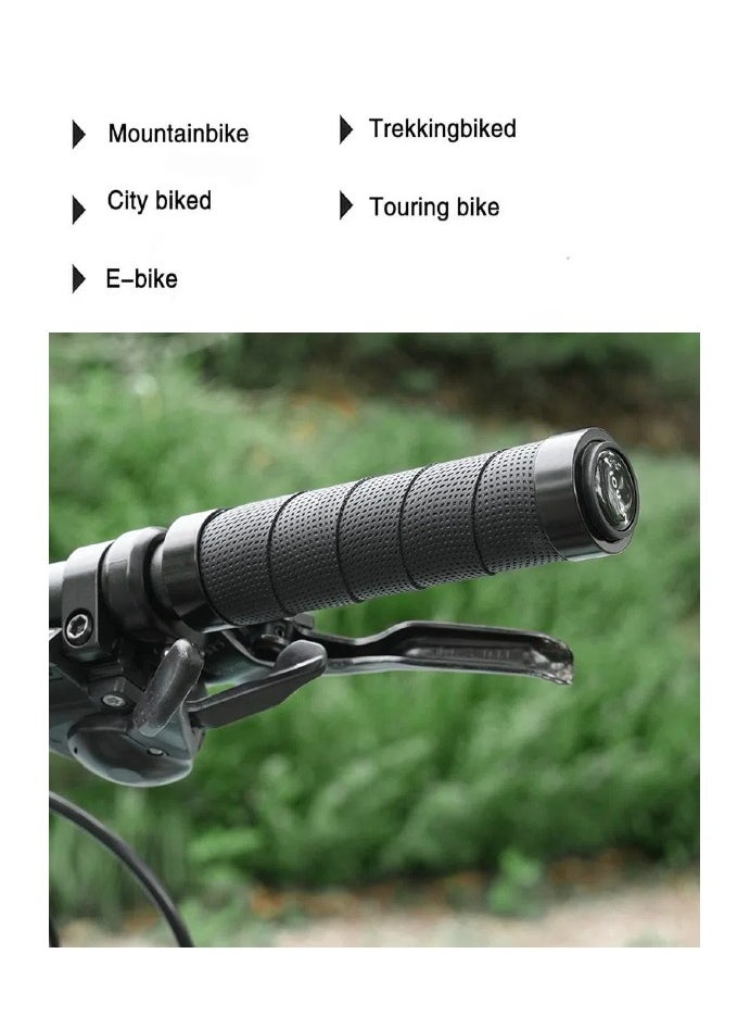 Generic 1 Pair Ergonomic Bike Handlebar Grips Non-Slip Rubber MTB Grips with Double Lock  - Image 3