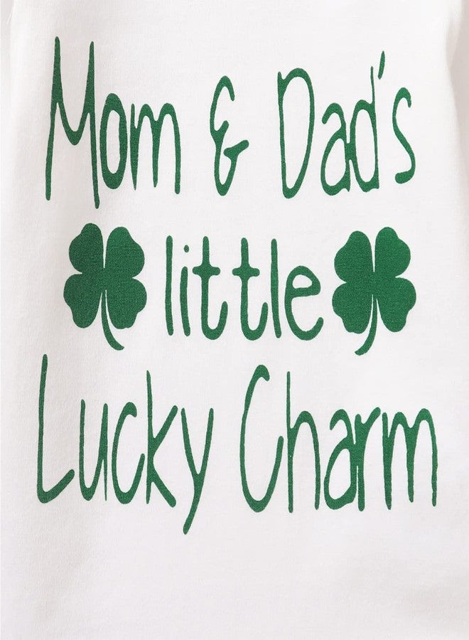 Shalofer Baby Girl Shamrock Outfit Newborn Girl Lucky Charm Bodysuit(Green-Flare pants,0-3 Months) - Image 5