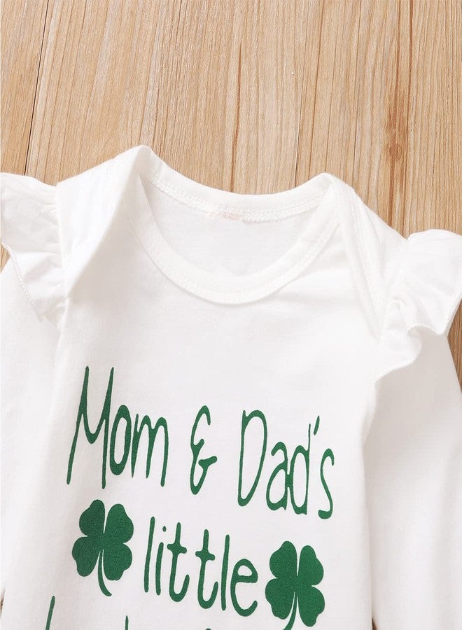 Shalofer Baby Girl Shamrock Outfit Newborn Girl Lucky Charm Bodysuit(Green-Flare pants,0-3 Months) - Image 4