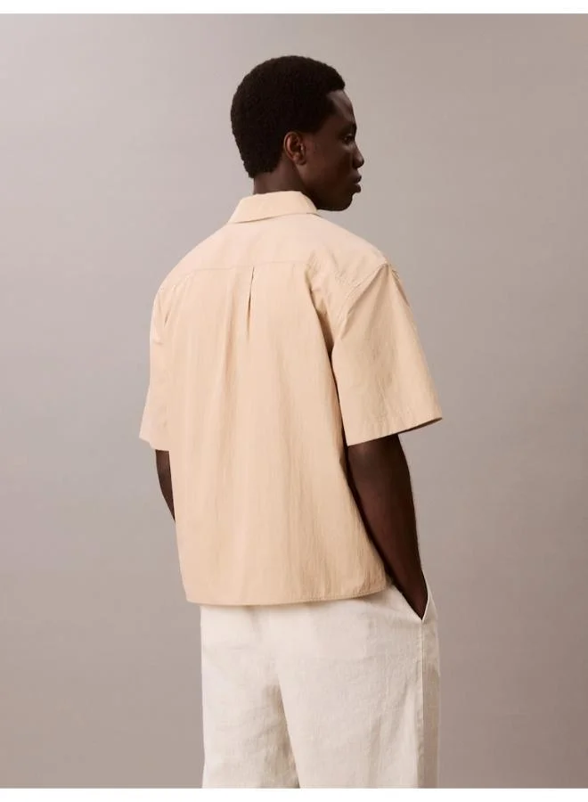 Calvin Klein Jeans Relaxed Cotton Blend Short Sleeve Shirt