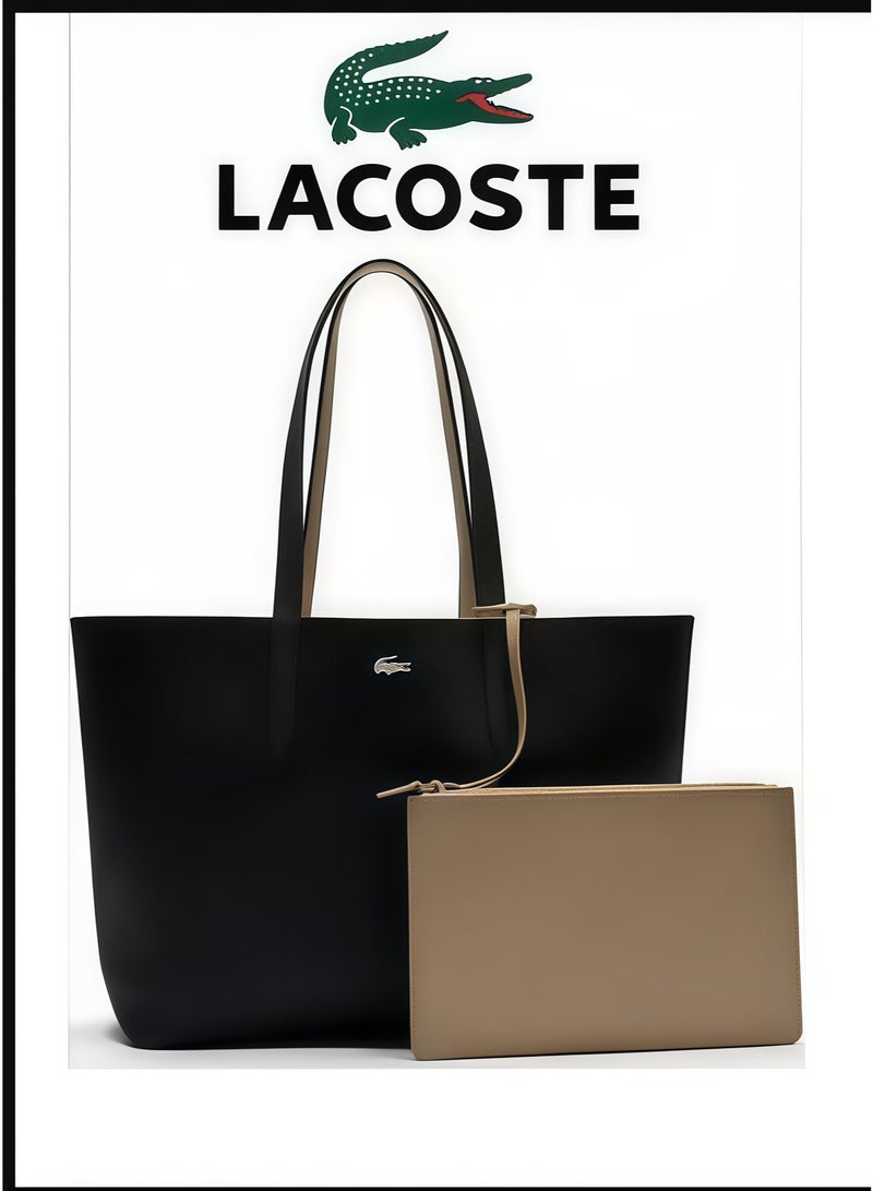 Lacoste Women's Double sided Two tone Large Capacity Handbag, Fashionable Multi functional, Camera Bag - Image 1
