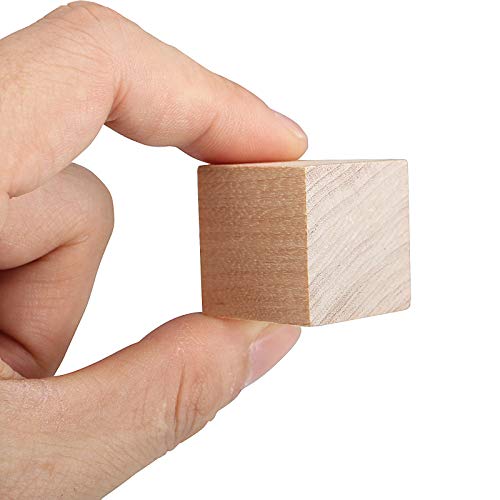 ZOENHOU 200 PCS 1 Inch Wooden Blocks, Premium Natural Solid Wood Cube Unfinished Wooden Block Set for Painting Decorating Crafting DIY Projects - Image 5
