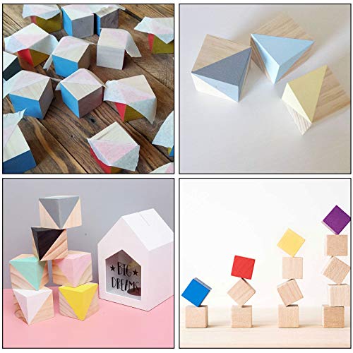 ZOENHOU 200 PCS 1 Inch Wooden Blocks, Premium Natural Solid Wood Cube Unfinished Wooden Block Set for Painting Decorating Crafting DIY Projects - Image 3