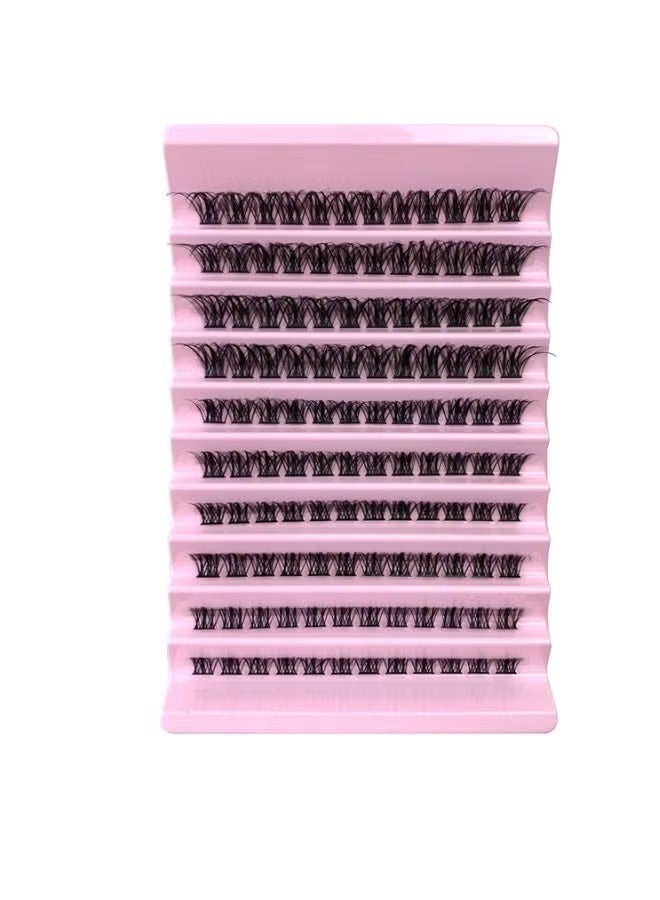 رموش صناعية عبوات فردية مكونة من 120 رموش معنقدة يمكنك صنعها بنفسك وصلات رموش صناعية رموش صناعية ذات مظهر طبيعي وقابلة لإعادة الاستخدام وربط الرموش باللون الأسود - Image 1