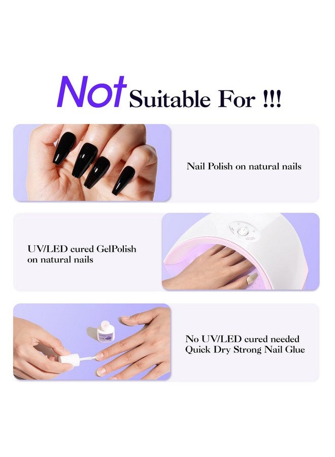 Gellen Nail Glue Remover for Press on Nails, 40ML Nail Glue Remover for UV Nail Glue, Non acetone Gentle Glue Off for False Nails Glue Tips, Odorless Easy Glue Debonder, Not for Gel Nail Polish - Image 4