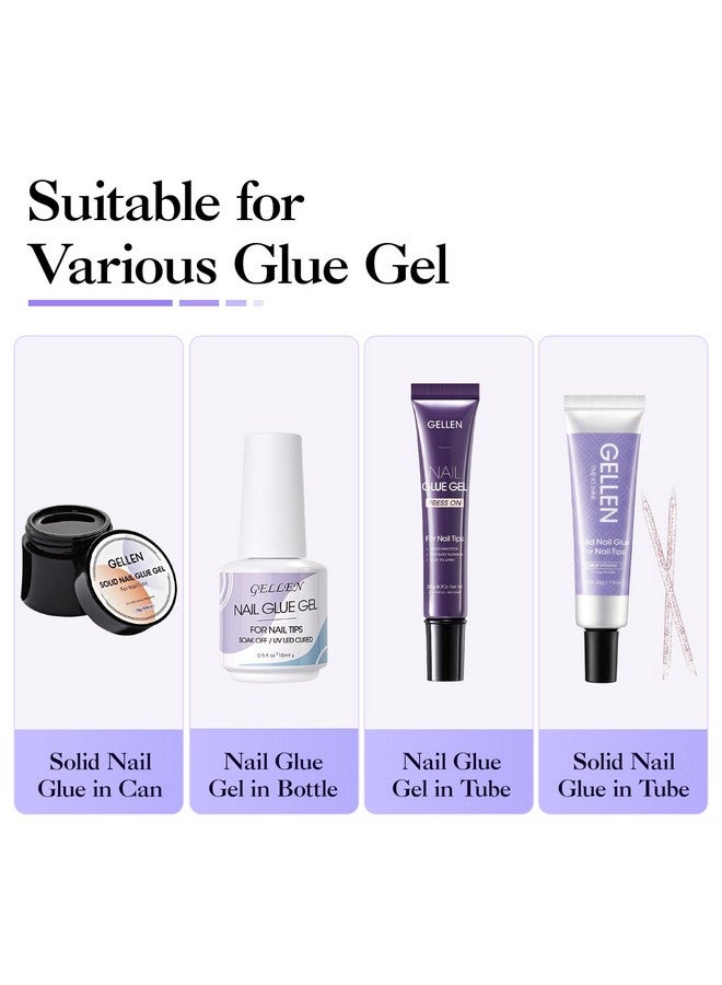 Gellen Nail Glue Remover for Press on Nails, 40ML Nail Glue Remover for UV Nail Glue, Non acetone Gentle Glue Off for False Nails Glue Tips, Odorless Easy Glue Debonder, Not for Gel Nail Polish - Image 3