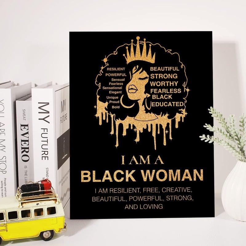 JerLoe Black Woman Motivational Canvas Art - Image 4