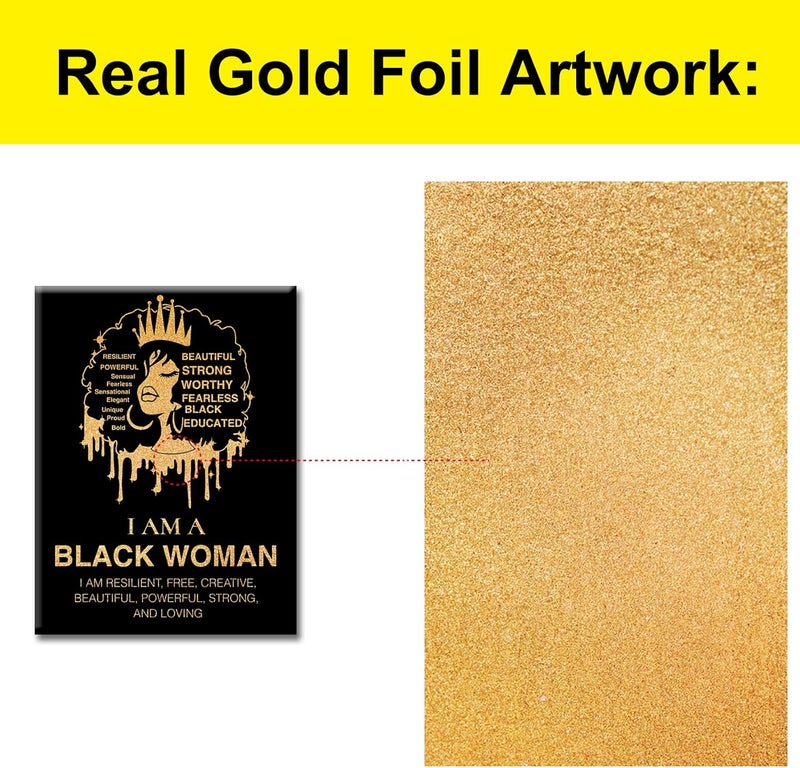 JerLoe Black Woman Motivational Canvas Art - Image 3