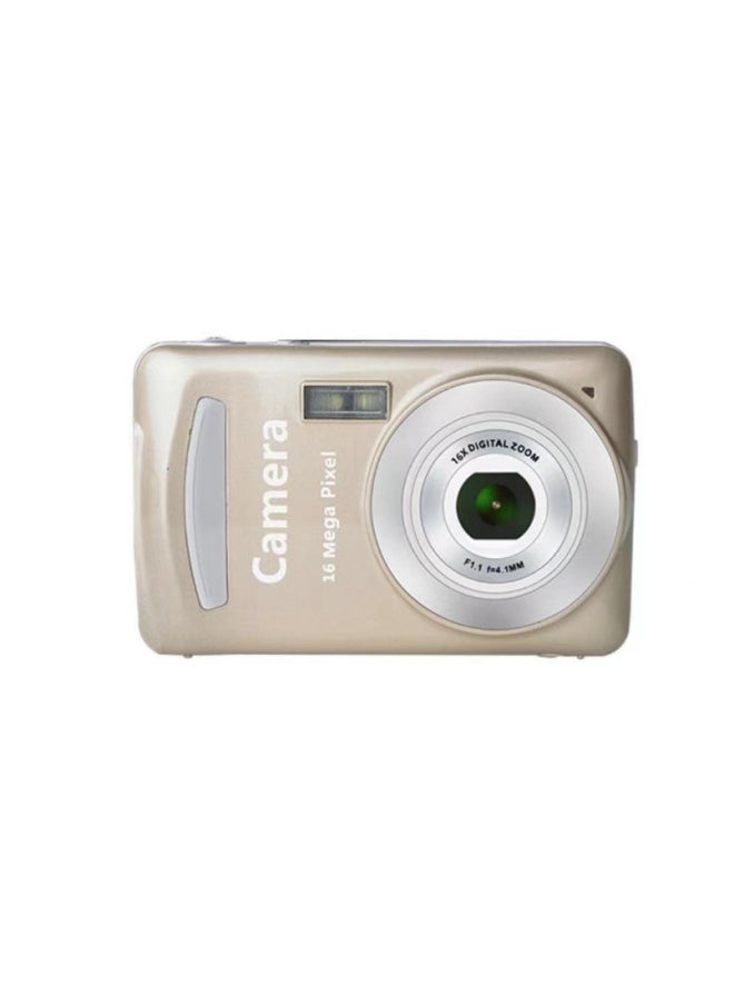 Generic XH03 Business English Digital Camera Code Card Camera 16 Million Pixel HD Video LED Light-Body Color:Standard Golden English +8G Card  - Image 1