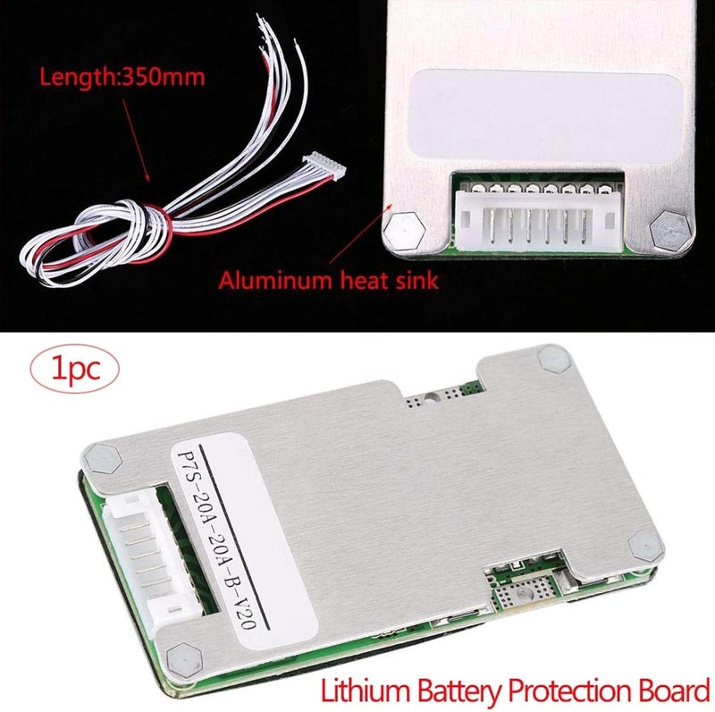klarako Battery Protection Board, 24V 20A Balance Lithium Li-ion Battery BMS Protection Board with Balancing Function for 7 Series 18650 Li-ion Batteries - Image 4