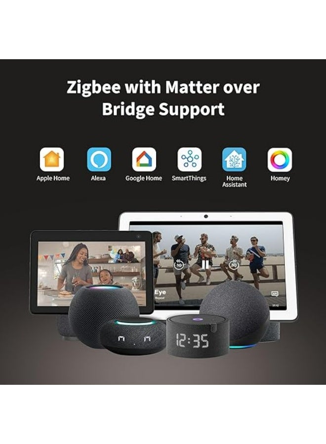 أكارا مفتاح عرض أكارا V1 EU (4 أزرار، قناتان مع سلك محايد)، مفتاح ذكي بشاشة عرض LCD، يدعم Home وGoogle Home وMatter Bridge، يتطلب موزع أكارا زيجبي - Image 5