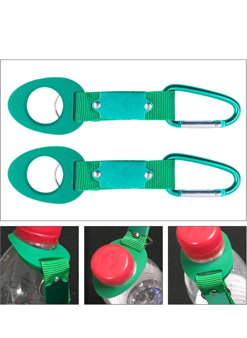 SYOSI Portable Silicone Water Bottle Buckle, 6 PCS Water Bottle Silicone Buckle, Outdoor Convenient Carrying Clip Hook Holder with D-Ring Hook for Camping Hiking Traveling Bike Daily Use  - Image 2