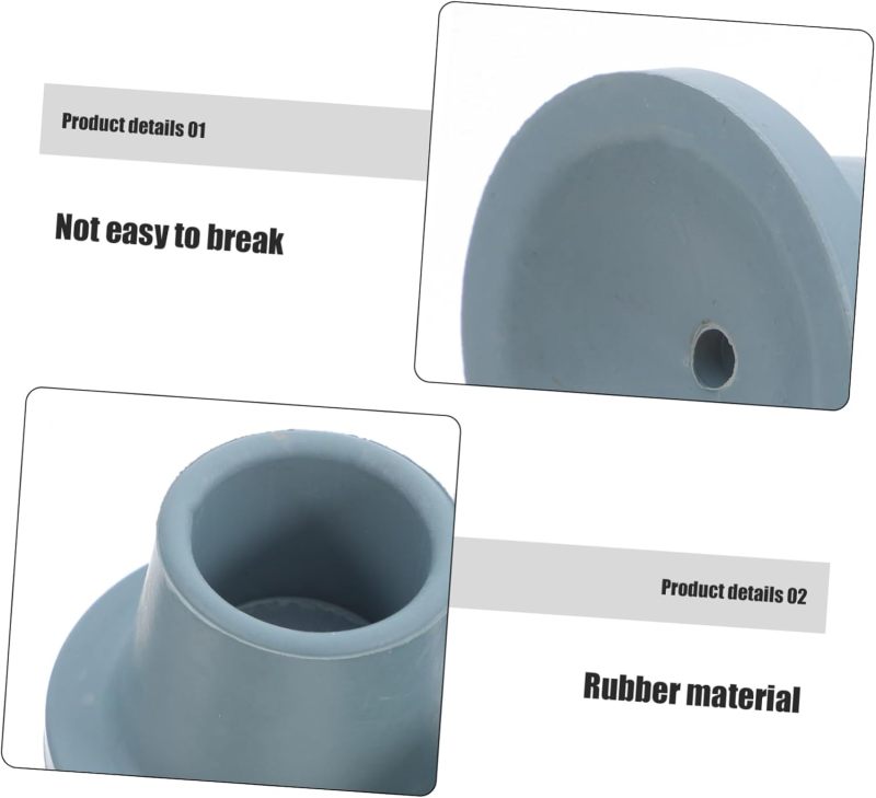 Bathtub Chair Feet: 28.6mm Grey Non-Slip Bathtub Chair Replacement Feet - Rubber Shower Chair Feet for Bathroom Safety Accessories - Image 3