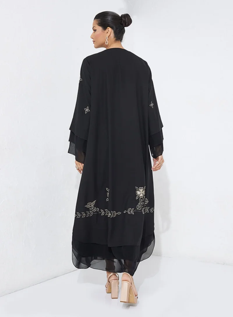 Rosette Abaya Elegant touches