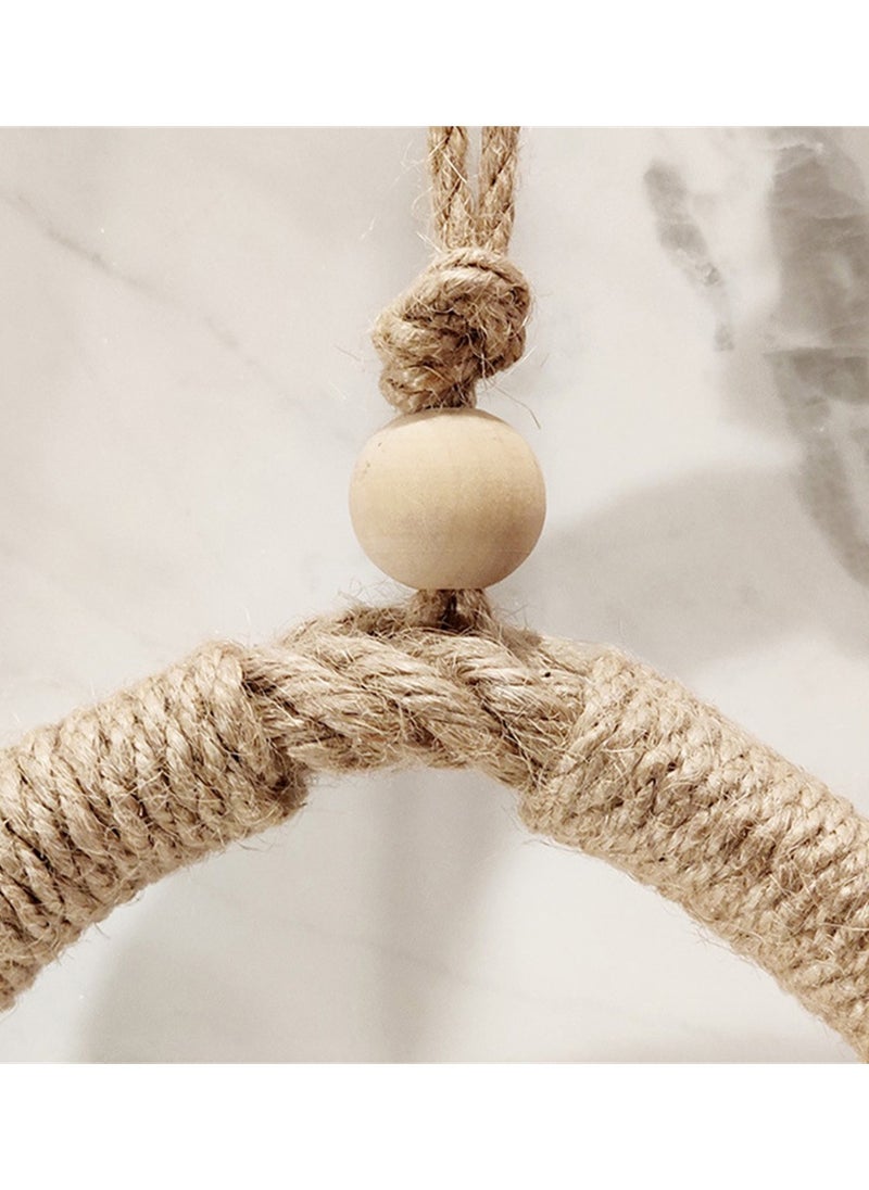 SYOSI - Toilet Roll Holder, Antique Rope Style Jute Towel and Tissue Paper Roll Holder, Wall Mounted Toilet Paper Wood Roll Holder, Home Bathroom Kitchen Country House Retro Decoration, 1 Pcs - Image 1