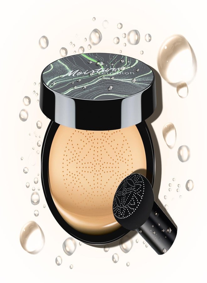 OETUIOW Mushroom Head Air Cushion CC Cream - BB Cream Foundation for Concealer Full Coverage Skin Moisturizing, Brighten Long - Lasting Even Color Correcting for All Skin Types (Buff Beige) - Image 1