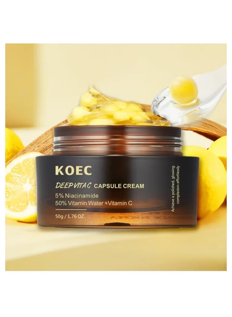 KOEC Deep Vitamin C Collagen Face Moisturizer，Hydrating Moisturizer，For All Skin Types | Hydrating + Moisturizing - Image 2