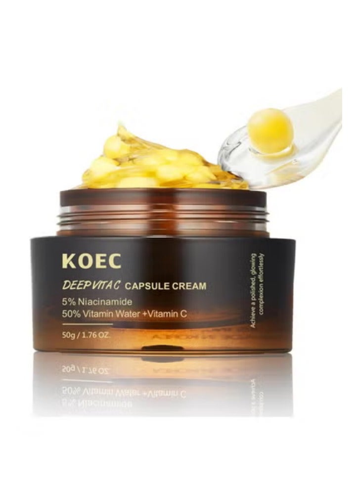 KOEC Deep Vitamin C Collagen Face Moisturizer，Hydrating Moisturizer，For All Skin Types | Hydrating + Moisturizing - Image 1