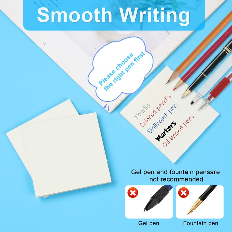 Azureal 600P Transparent Sticky Notes, 3x3 Inch Waterproof Self-Adhesive Translucent Sticky Notes for Books Annotation, Notes Highlights, School & Office - Image 5