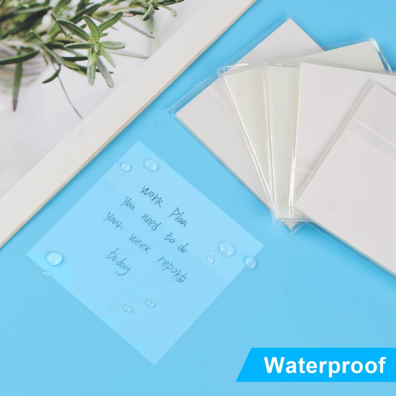 Azureal 600P Transparent Sticky Notes, 3x3 Inch Waterproof Self-Adhesive Translucent Sticky Notes for Books Annotation, Notes Highlights, School & Office - Image 4