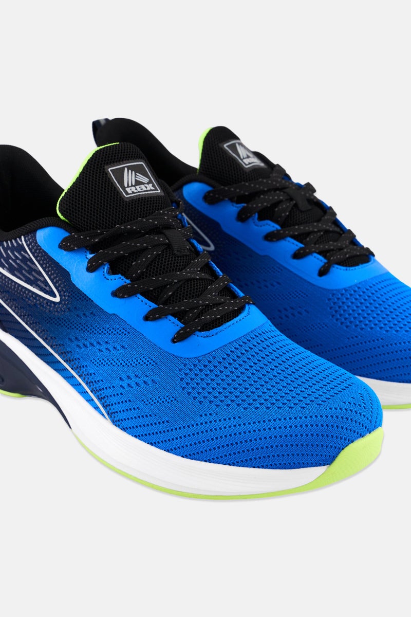 RBX Men Brand Logo Lace Up Running Shoes, Blue - Image 3
