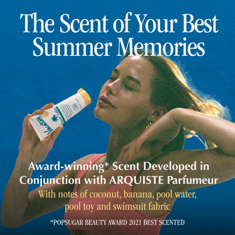 Vacation Classic Sunscreen Lotion SPF 50 & Air Freshener Bundle, Water-Resistant, Lightweight, Transparent on All Skin Tones, Dermatologist-Tested, Vegan, Travel Size, 3.4 Fl. Oz. - Image 3