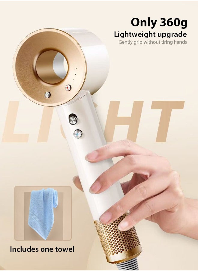 Generic - Professional Ionic Hair Dryer - Fast Drying Blower Hair Dryer with Thermo-Control, Low Noise, Includes Hair Diffuser and Concentrator for Perfect Styling - Image 1