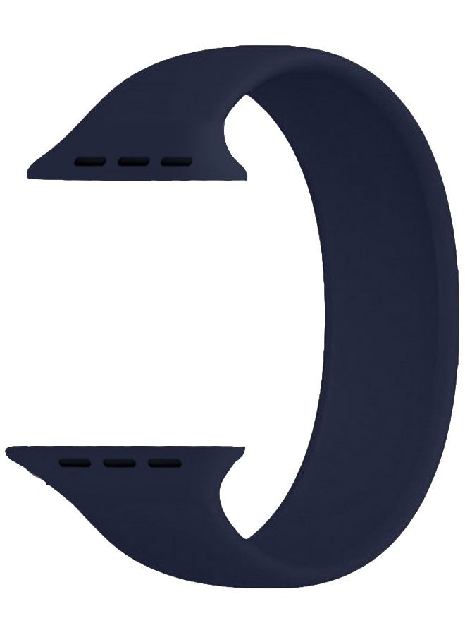 CATANES Replacement Band for Apple Watch Band 38mm 40mm 41mm (42mm Series 10) – Solo Loop Silicone Band - Wrist Size 120-125mm - Dark Blue - Image 1
