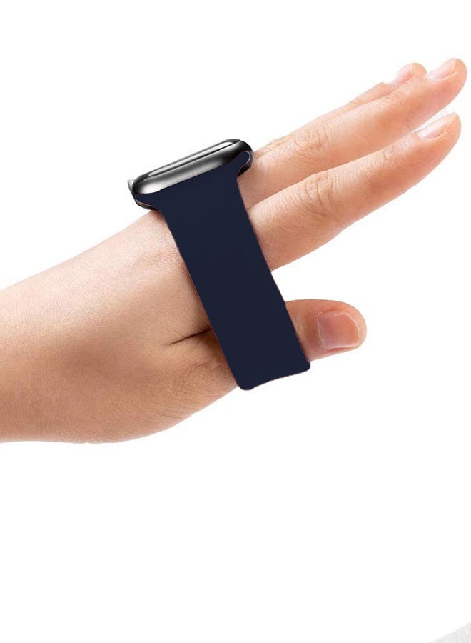 CATANES Replacement Band for Apple Watch Band 38mm 40mm 41mm (42mm Series 10) – Solo Loop Silicone Band - Wrist Size 120-125mm - Dark Blue - Image 3