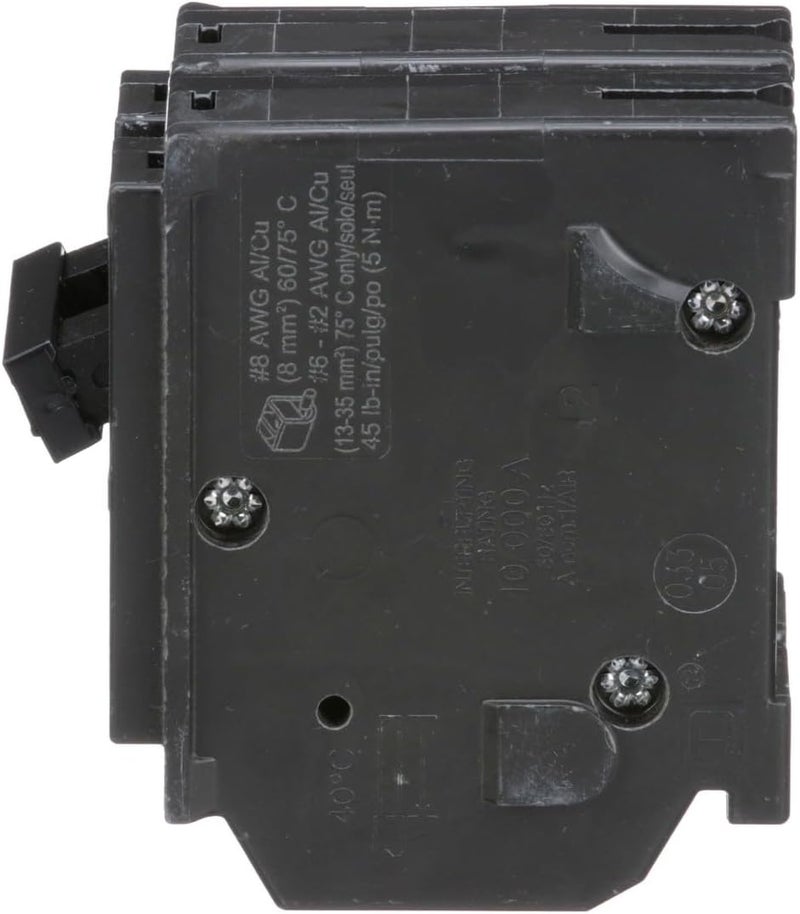 Square D Plug In Circuit Breaker, HOM, Number of Poles 2, 50 Amps, 120/240VAC, Standard - Image 3