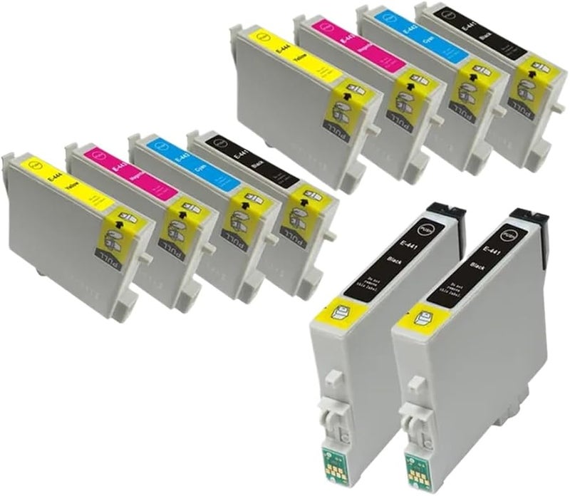 Compatible Ink Cartridge Replacement T0441 T0442 T0443 T0444 2 Sets Add 2 PCS Black - Image 2