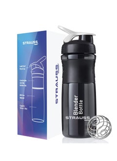 STRAUSS Blender Shaker Bottle | Leakproof Shaker Bottle for Protein Shake, Pre-Workout and Bcaa Shake | Protein Shaker Bottle for Gym | Ideal for Men and Women